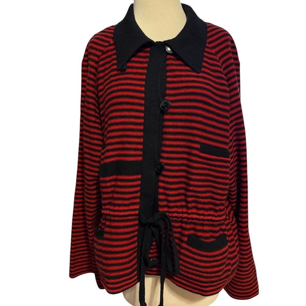 Vintage Sonia Rykiel Paris Striped Wool Sweater - Picture 2 of 6